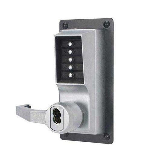 Simplex LLP1020S Mechanical Pushbutton Exit Trim Lever Lock - (LFIC) - Combination Entry - 626 - Satin Chrome  w/ Key Override - LH - UHS Hardware