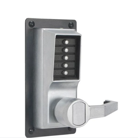 Simplex LRP1010 Mechanical Pushbutton Exit Trim Lever Lock w/ Combination Entry Only - 26D - Satin Chrome - RH - UHS Hardware