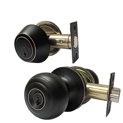 Premium Combo Lockset - Knob & Deadbolt - Oil Rubbed Bronze - ORB - SC1 - UHS Hardware