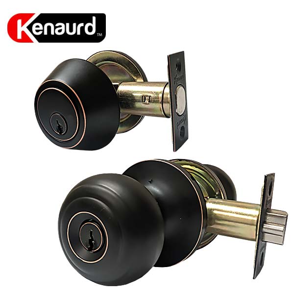 Premium Combo Lockset - Knob & Deadbolt - Oil Rubbed Bronze - ORB - KW1 - UHS Hardware
