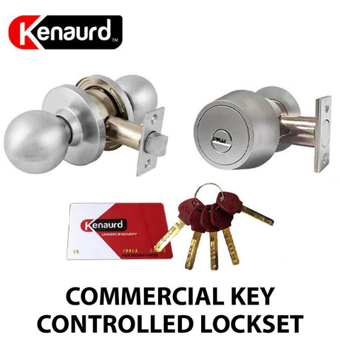 Key Controlled - Commercial Knob & Deadbolt Lockset Combo - 26D Satin Chrome - UHS Hardware