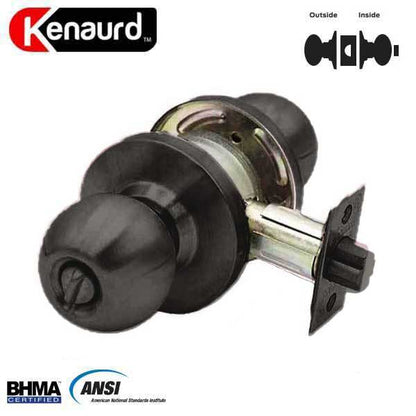 Commercial Door Knob Set - 2-3/4” Standard Backset - Oil Rubbed Bronze - Privacy - Grade 2 - UHS Hardware
