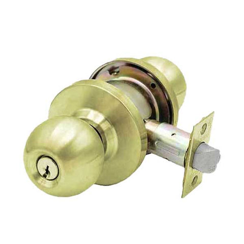 Commercial Door Knob Set - Double Sided - 2-3/4” Standard Backset - Polished Brass - Institution - Grade 2 - UHS Hardware