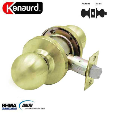 Commercial Door Knob Set - 2-3/4” Standard Backset - Polished Brass - Privacy - Grade 2 - UHS Hardware