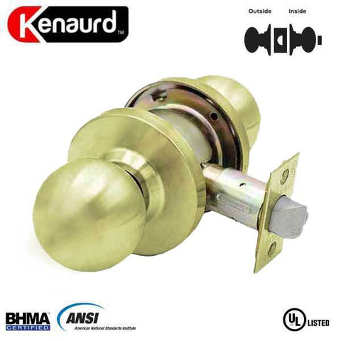 Commercial Door Knob Set - 2-3/4” Standard Backset - Polished Brass - Privacy - Grade 2 - UHS Hardware