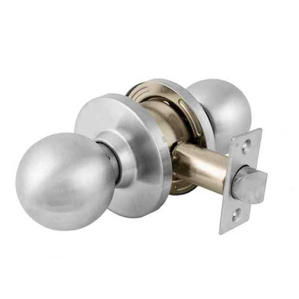 Commercial Door Knob - 2-3/4” Standard Backest - Satin Chrome - Passage  - Grade 2 - UHS Hardware
