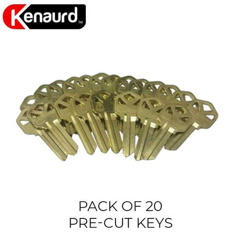 Premium Pre-Cut Kwikset Keys - KW1 - (Pack of 20) - UHS Hardware