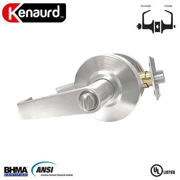 Commercial Lever Handle - Grade 2 & High Security KIK Cylinder - 06 Keyway - Entrance / Storeroom - Silver - UHS Hardware