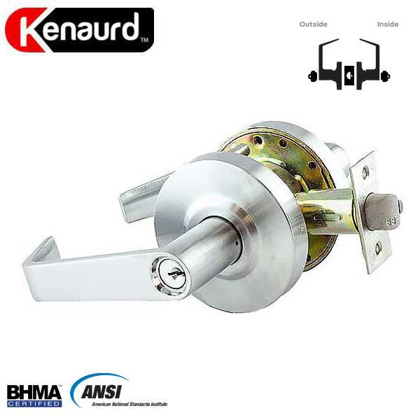 Commercial Lever Set Handle - 2-3/4” Standard Backset - Satin Chrome - Classroom Intruder - Grade 2 - UHS Hardware