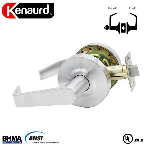 Commercial Lever Handle - Grade 2 & High Security KIK Cylinder - 06 Keyway - Entrance / Storeroom - Silver - UHS Hardware