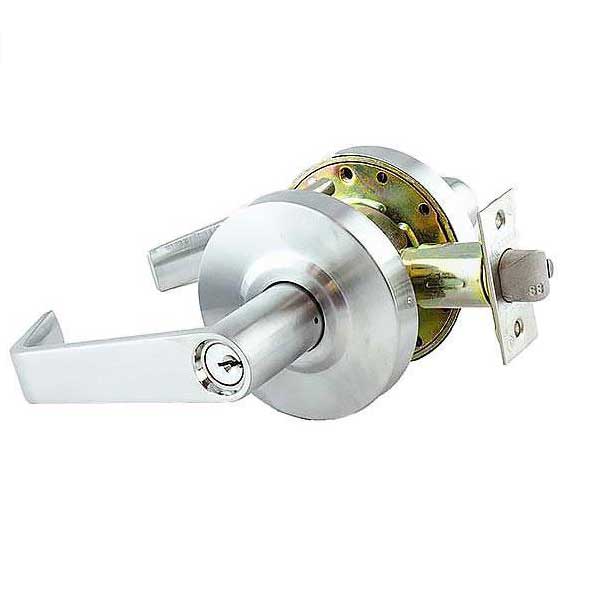5 x Commercial Lever Set Handle - 2-3/4” Standard Backset - Satin Chrome - Storeroom - Grade 2 (Pack of 5) - UHS Hardware