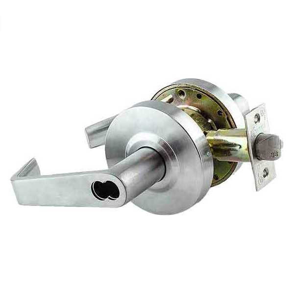 Commercial Lever Handle - SFIC IC Core - 2-3/4” Standard Backset - Satin Chrome - Storeroom - Grade 2 - UHS Hardware