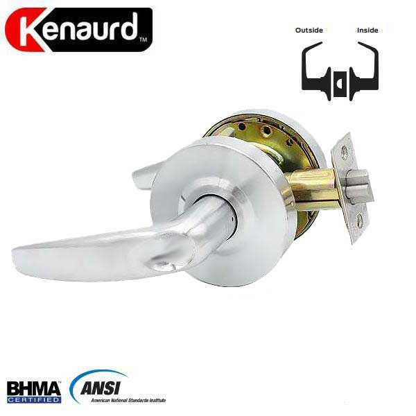 Commercial Lever Handle -Contemporary Design - 2-3/4” Standard Backset - Satin Chrome - Passage - Grade 2 - UHS Hardware