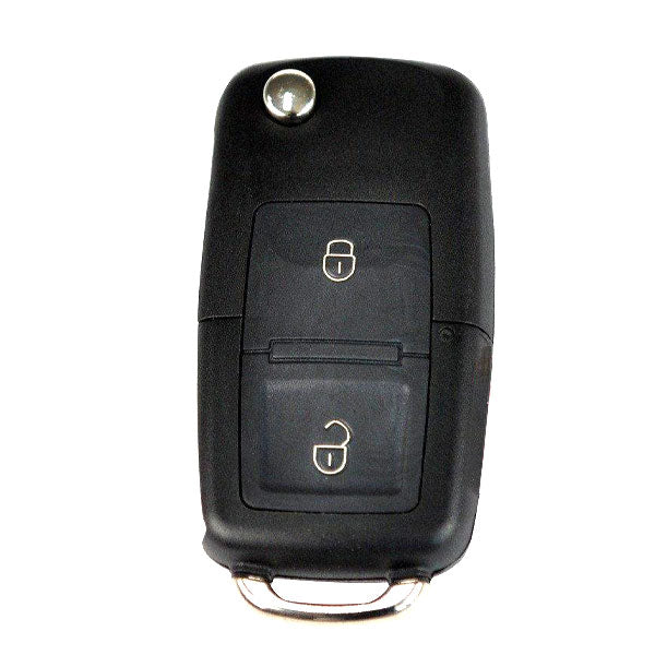 KEYDIY - VW Style - 2-Button Flip Key Blank - Black  (KD-B01-2) - UHS Hardware