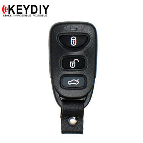 KEYDIY - Hyundai / Kia Style - 3-Button Keyless Entry Remote Blank - Black  (KD-B09-3) - UHS Hardware