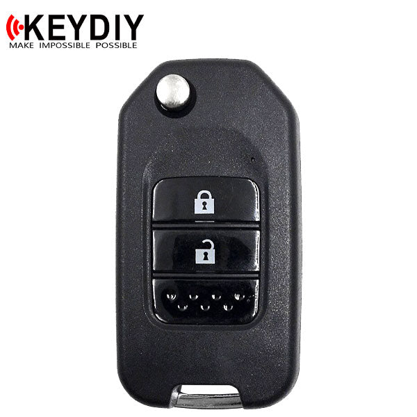 KEYDIY - Honda Style - 2-Button Flip Key Blank - Black  (KD-B10-2) - UHS Hardware