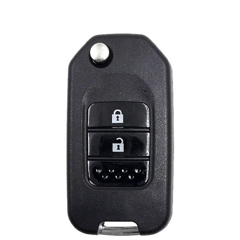 KEYDIY - Honda Style - 2-Button Flip Key Blank - Black  (KD-B10-2) - UHS Hardware
