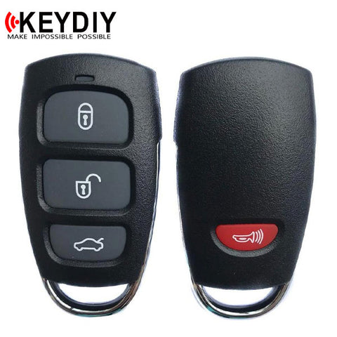KEYDIY - Hyundai Style - 4-Button Keyless Entry Remote Blank - Black  (KD-B20-3-1) - UHS Hardware