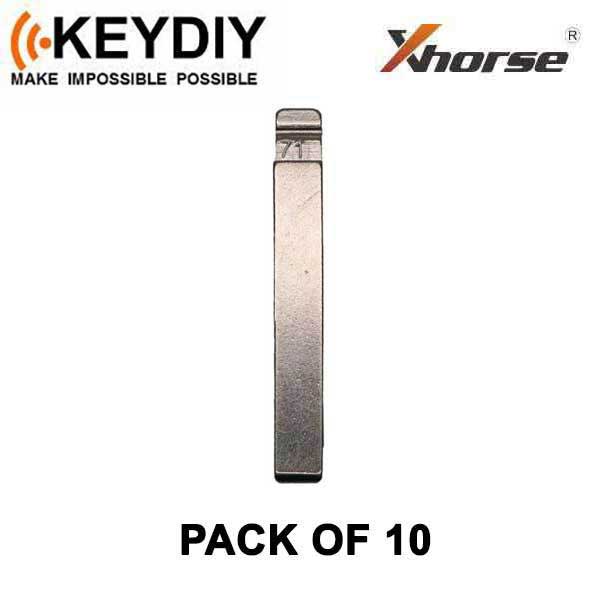 KEYDIY - HU100 - Flip Key Blade - #71 - For Xhorse / Keydiy Universal Remote Flip Keys - Pack of 10 - UHS Hardware