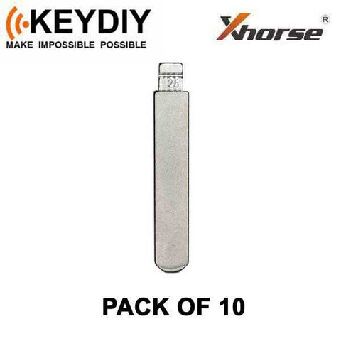 KEYDIY - HO01 - Flip Key Blade - #25 - For Xhorse / Keydiy Universal Remote Flip Keys - Pack of 10 - UHS Hardware