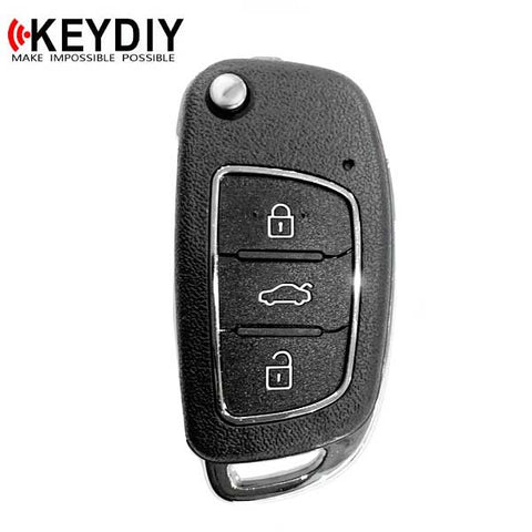 KEYDIY - Hyundai Style - 3-Button Flip Key Blank - Black (KD-B16) - UHS Hardware