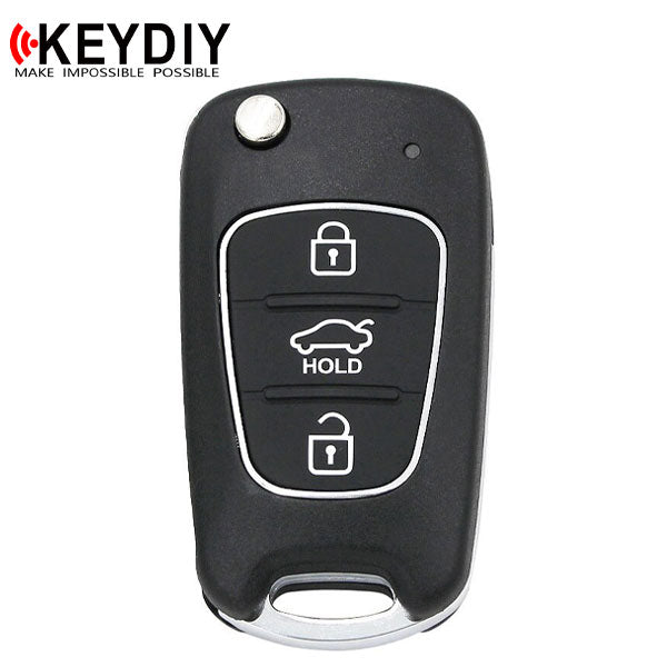 KEYDIY - Hyundai / Kia Style - 3-Button Flip Key Blank w/ Integrated Chip (KD-NB04 ) - UHS Hardware