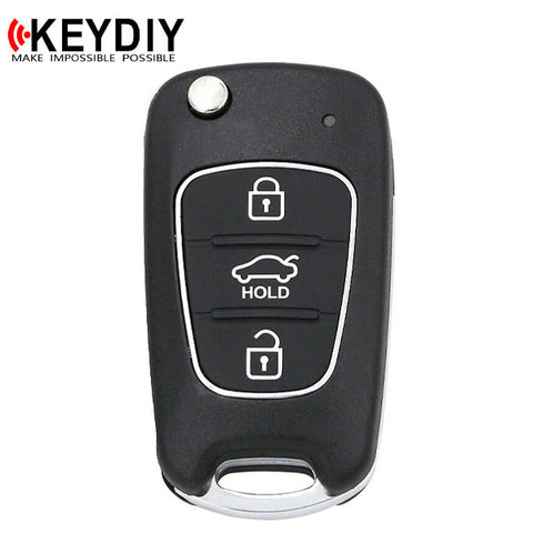KEYDIY - Hyundai / Kia Style - 3-Button Flip Key Blank w/ Integrated Chip (KD-NB04 ) - UHS Hardware