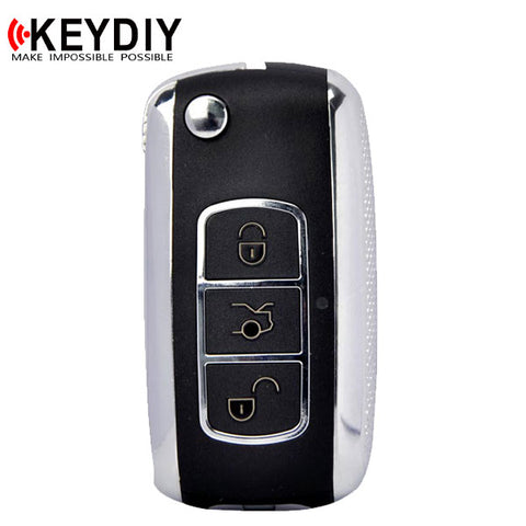 KEYDIY - Bentley Style - 4-Button Flip Key Blank w/ Integrated Chip (KD-NB07) - UHS Hardware