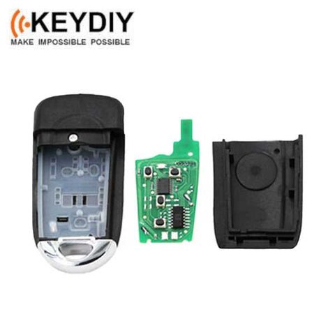 KEYDIY - 4-Button Universal Flip Key w/ Integrated Chip - GM Style (KD-NB22-4) - UHS Hardware