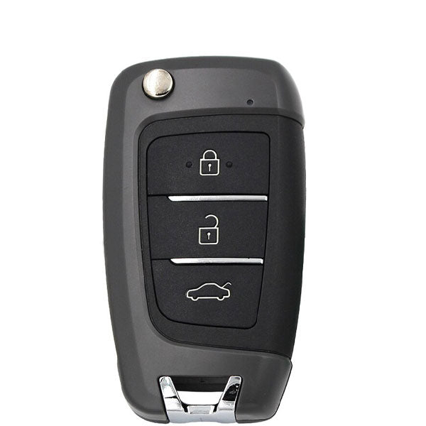 KEYDIY - Hyundai Style - 3-Button Flip Key Blank w/ Integrated Chip (KD-NB25) - UHS Hardware