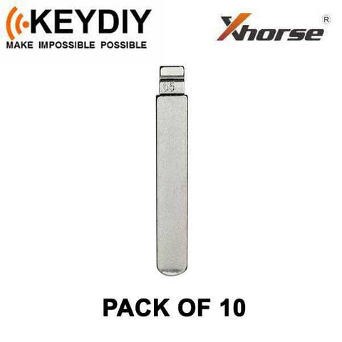 KEYDIY - DAT17 - Flip Key Blade - #65 - For Xhorse / Keydiy Universal Remote Flip Keys - Pack of 10 - UHS Hardware
