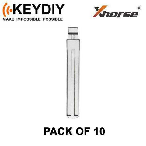 KEYDIY - LXP90 / TOY40 - Flip Key Blade - #13 - For Xhorse / Keydiy Universal Remote Flip Keys - Pack of 10 - UHS Hardware