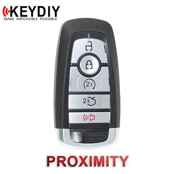 KEYDIY Ford Style 5-Button Universal Smart Key w/ Proximity Function (KD-ZB21-5) - UHS Hardware