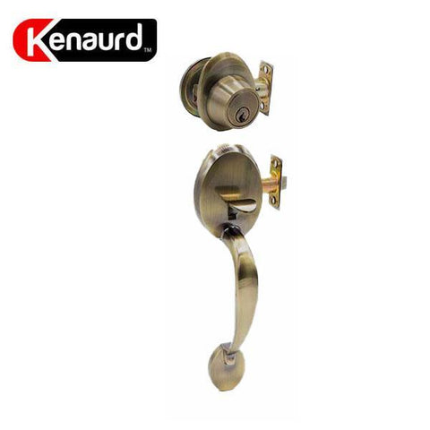 Premium Design Handle Lockset - Antique Brass - UHS Hardware