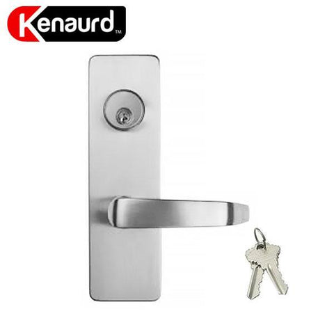 Trim Lever Handle w/ Cylinder & Plate Lockset for Exit Devices / 26D / SC Keyway - UHS Hardware