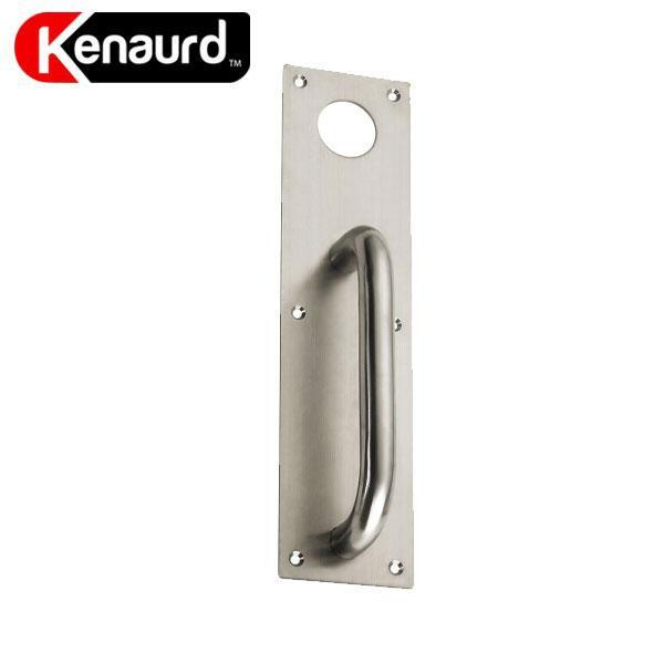 Exit Trim Pull Handle - w/ Cylinder Hole - 26D - Silver - UHS Hardware