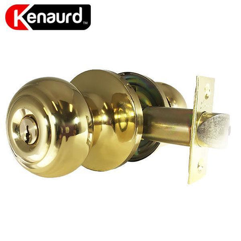 Premium Knobset Entry Lock - Polished Brass - UHS Hardware