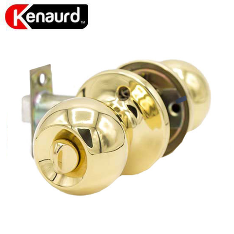 Premium Knobset Privacy Lock - Polished Brass - UHS Hardware