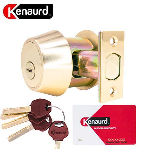 Premium High Security - Deadbolt - Double Cylinder - #06 Keyway - US26D - Polished Brass - UHS Hardware