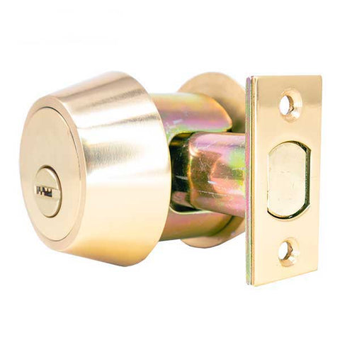 Premium High Security - Deadbolt - Double Cylinder - #06 Keyway - US26D - Polished Brass - UHS Hardware