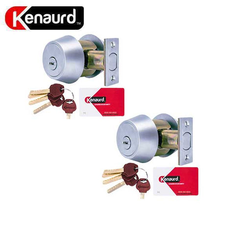 2x Premium High Security - Deadbolt - Double Cylinder - #06 Keyway - US26D - Satin Silver (2 For 1) - UHS Hardware