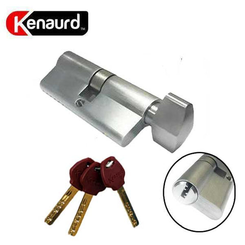 High Security - Thumb Turn - Euro Profile Cylinder - US26D  - Satin Silver - UHS Hardware