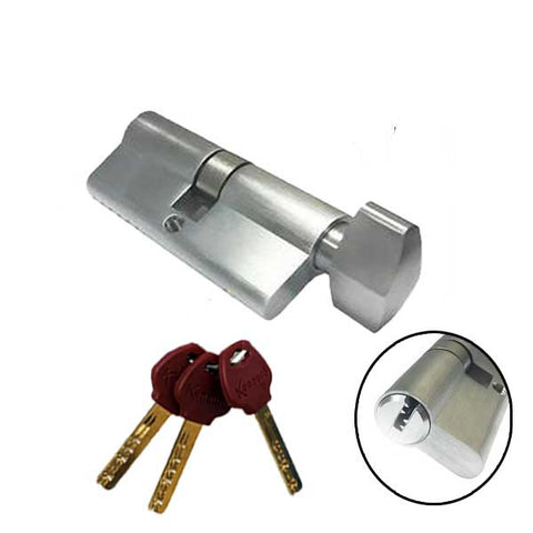 High Security - Thumb Turn - Euro Profile Cylinder - US26D  - Satin Silver - UHS Hardware