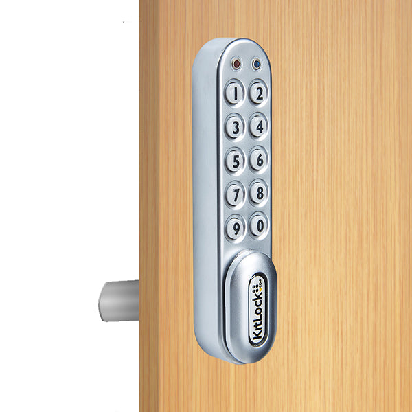 Code Locks - KL1000-SL - Classic Electronic Kit Lock - Locker Lock Slam Kit - Vertical Handing - Silver - UHS Hardware