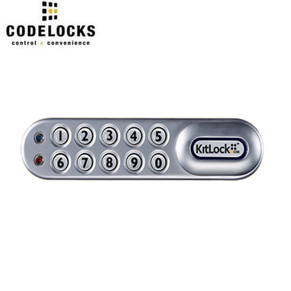 Code Locks - KL1005-PS - Classic+ Electronic Kit Lock - Up to 1/2" Door Thickness - Locker Lock - No Pre-Assembly - Optional Handing - Silver - UHS Hardware