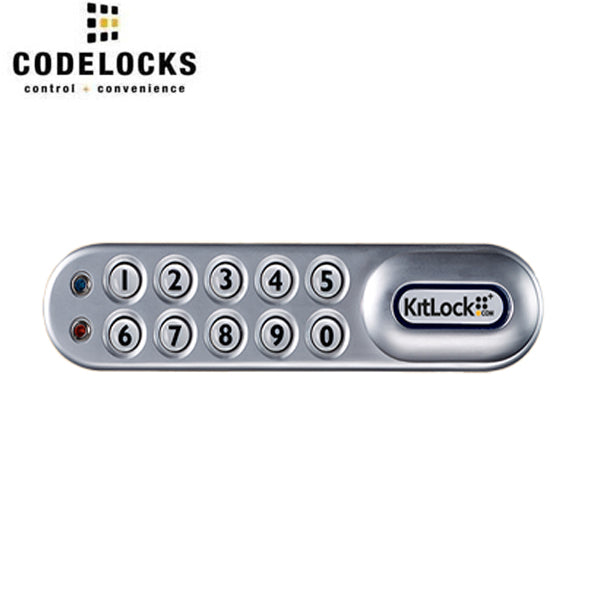 Code Locks - KL1004-PS - Classic+ Electronic Kit Lock - Up to 1/4" Door Thickness - Locker Lock - No Pre-Assembly - Optional Handing - Silver - UHS Hardware