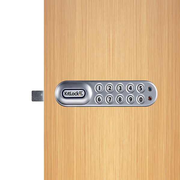Code Locks - KL1004 - Classic Electronic Kit Lock - Up to 1/4" Door Thickness - Locker Lock - No Pre-Assembly - Optional Handing - Silver - UHS Hardware