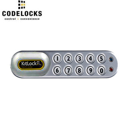 Code Locks - KL1060 - NetCode Electronic Kit Lock - Locker Lock - Optional Handing - Silver - UHS Hardware