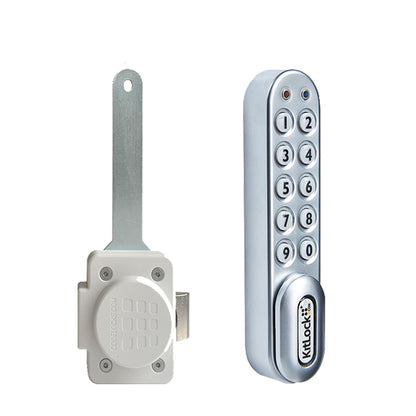 Code Locks - KL1000-SL - Classic Electronic Kit Lock - Locker Lock Slam Kit - Vertical Handing - Silver - UHS Hardware