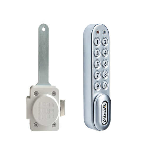 Code Locks - KL1000-PS-SL - Classic+ Electronic Kit Lock - Locker Lock SlamKit - Vertical Handing - Silver - UHS Hardware